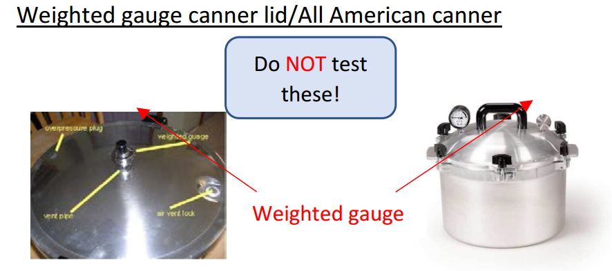 Pressure canning dial gauge check by Clemson Extension staff